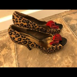 Leopard print heels